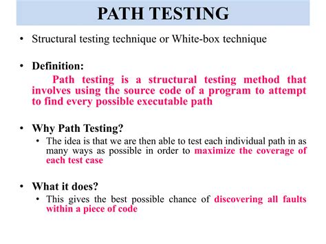 Path and Loop Testing に対する画像結果