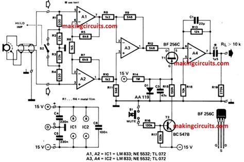 Image result for Condenser Mic Pre Amp Circuit