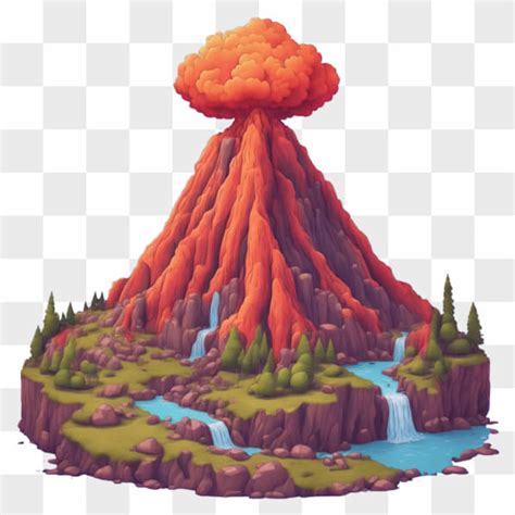 Cartoon Style Volcano-साठीचा प्रतिमा निकाल