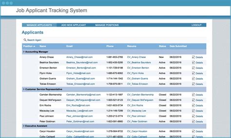 Image result for Application Management System Template Examples