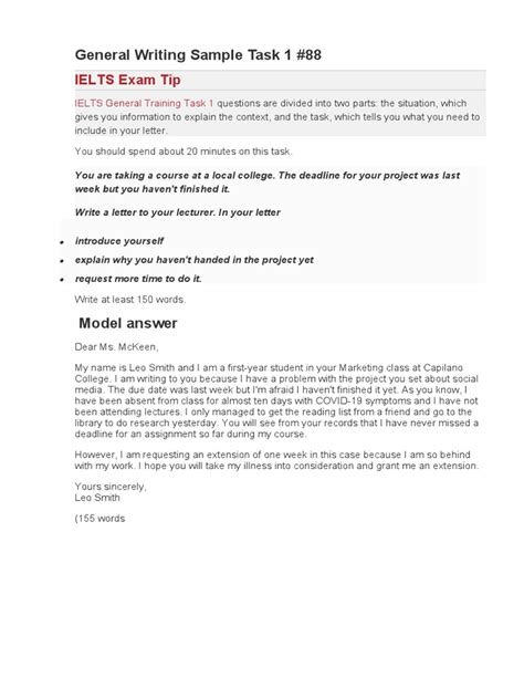 Image result for General Training Writing Task 1 Example