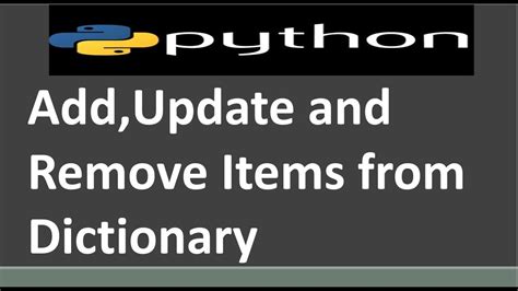 How to Remove Items in Dictionary in Python 3 に対する画像結果