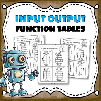 Image result for R Graphs Input/Output Table Worksheet