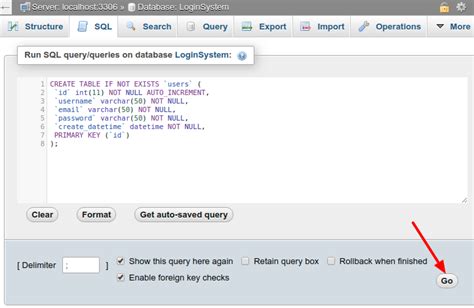 Toradh íomhá ar How to Create Database Table Form by Using PHP