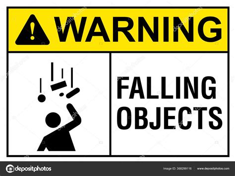 Falling Objects Warning Sign Construction Site Stock Vector Image by ...