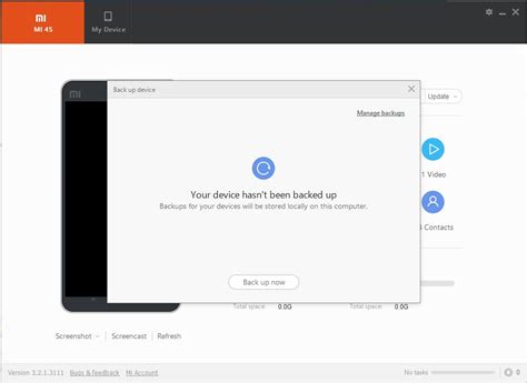 Toradh íomhá ar PC Suite MI Redmi Note 7 Pro