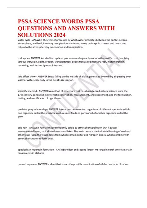 Science PSSA に対する画像結果