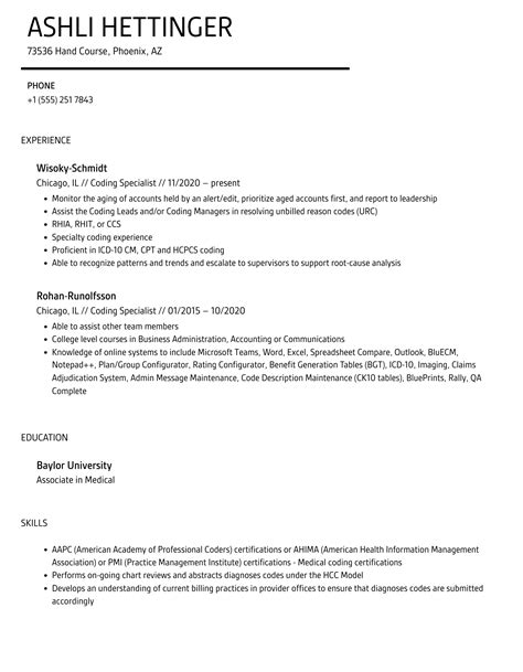 Résultat d’images pour Coding Resume Templates