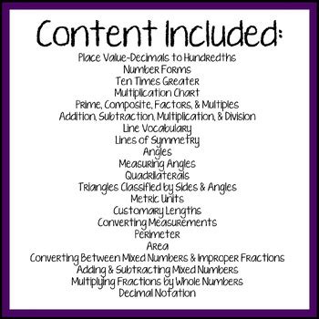 Image result for 4th Grade Math Cheat Sheet Printable