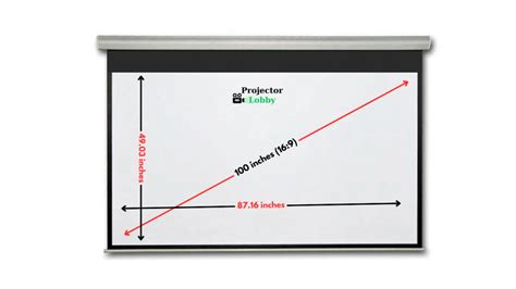 Afbeeldingsresultaten voor Projector Screen Sizes Chart