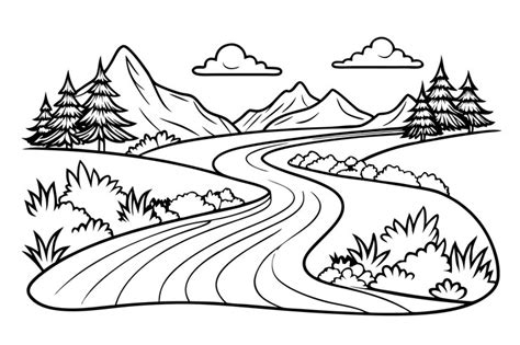 River Line Drawing に対する画像結果