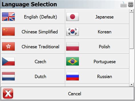 Image result for Language Selector Screen