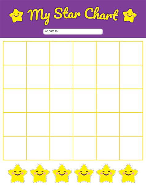 Blank Printable Sticker Chart に対する画像結果