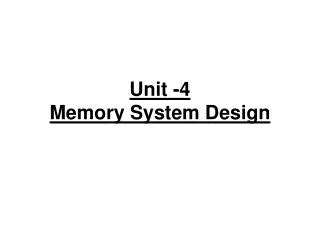Image result for Memory System Design