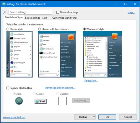 Old Windows 10 Start Menu に対する画像結果