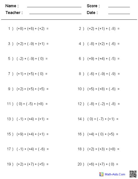 Afbeeldingsresultaten voor Integer Simplify Practice Worksheet