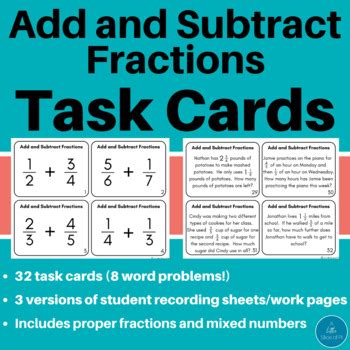 Image result for Adding and Subtracting Task Cards