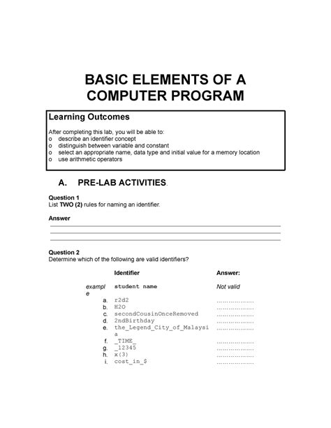Image result for 5 Basic Elements of Programming