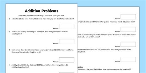 Image result for Create Addition Problems Worksheet