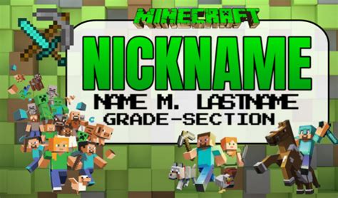 Minecraft Nametag Design Template | PosterMyWall