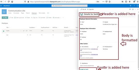 Toradh íomhá ar Customize SharePoint List Form JSON