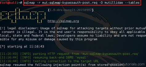 Image result for Sqlmap Command Table