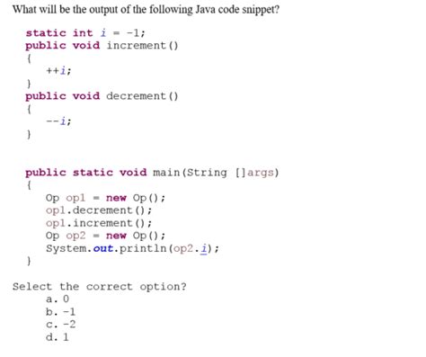 Toradh íomhá ar Increment/Decrement Java vs Code