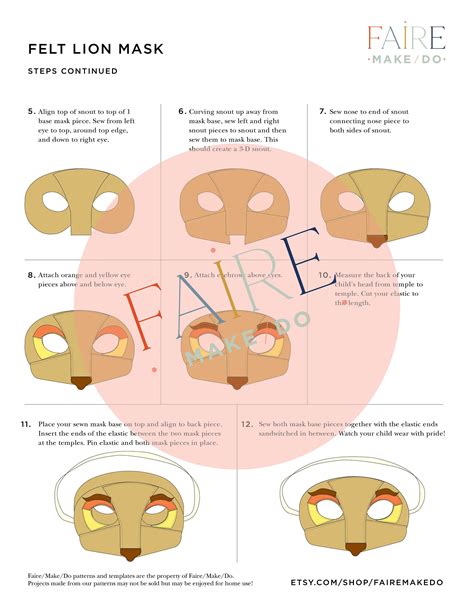 Image result for Lion Mask Pattern