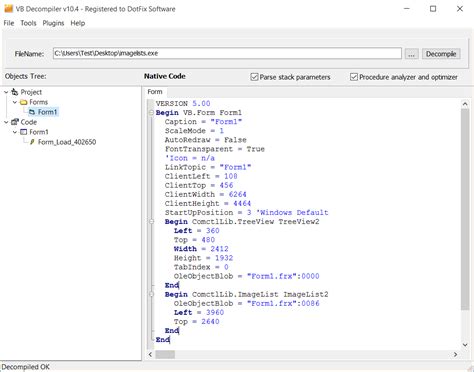 Toradh íomhá ar C# Decompiler