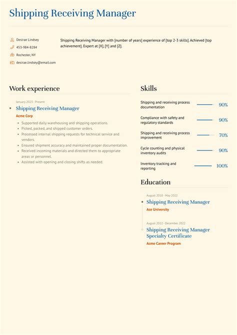 Shipping and Receiving Resume Examples に対する画像結果