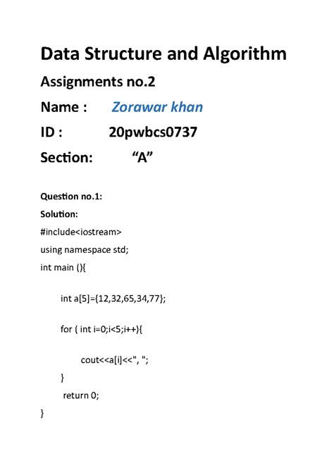 Toradh íomhá ar Programming Assignment Algorithms and Data Structure