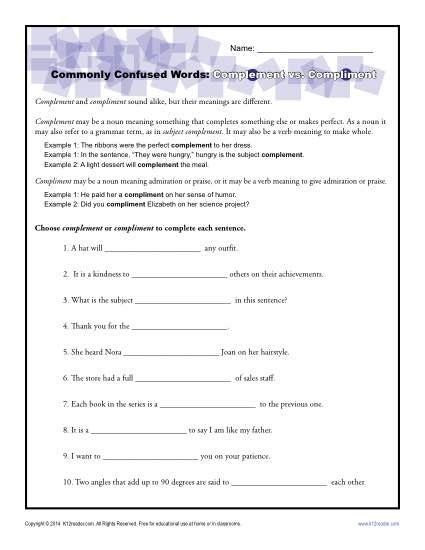 Image result for Complement Clauses Worksheet