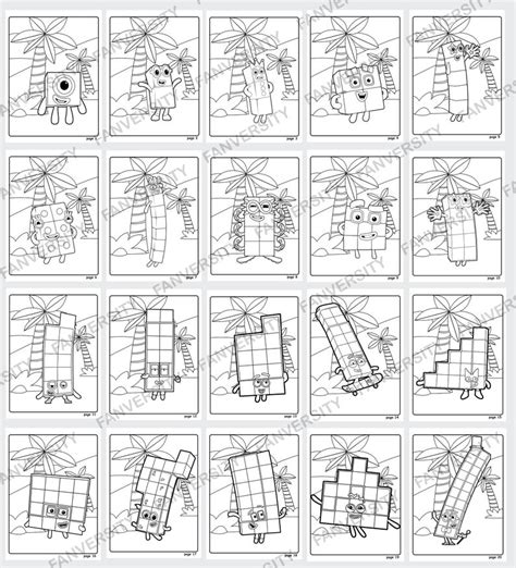 Image result for Number Blocks Draw Colouring Pages