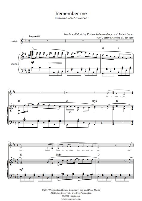 Coco Remember Me Music Notes に対する画像結果