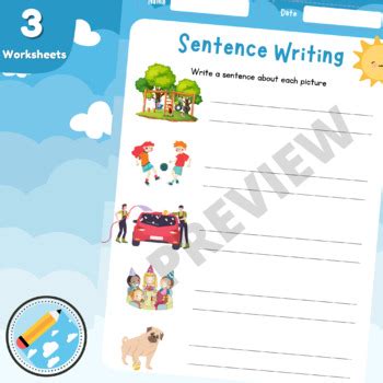 Writing Sentences Using Pictures Worksheets に対する画像結果