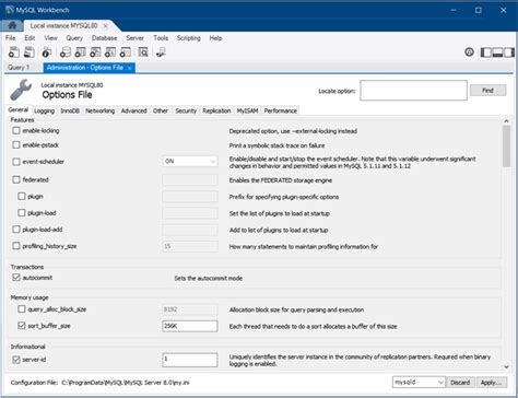 Default MySQL Extension માટે ઇમેજ પરિણામ
