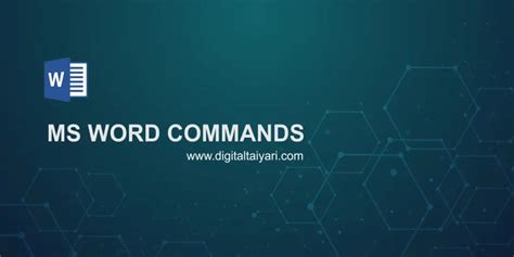 Image result for Command-Prompt Commands On Word