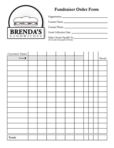 Toradh íomhá ar Free Printable Order Form Template Simple