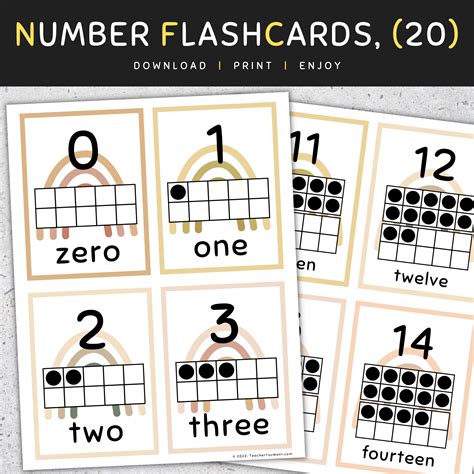 Handmade Flash Card Numbers に対する画像結果