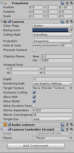 Image result for Camera Position Unity