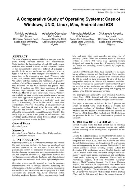 Operating System Technical Comparison に対する画像結果