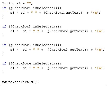 Image result for Java Checkbox Output