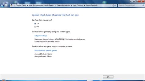Image result for Windows 7 Parental Controls