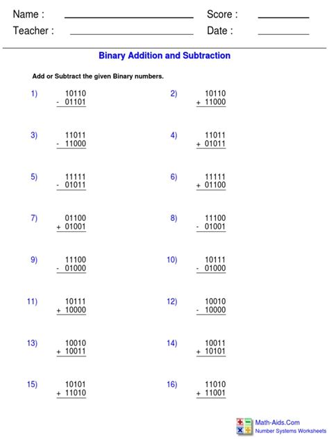 Binary Multiplication Worksheet に対する画像結果