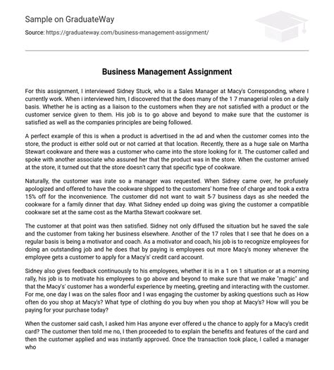 Image result for Sample Assignment in Management