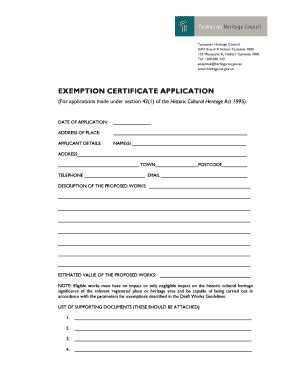Exemption Certificate Application Form に対する画像結果