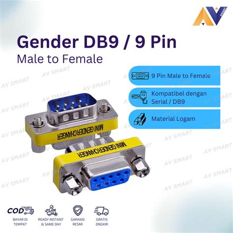 Toradh íomhá ar DB9 Konektor Gender Changer