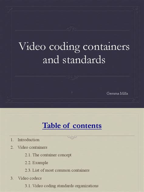 Image result for Video Coding Standards