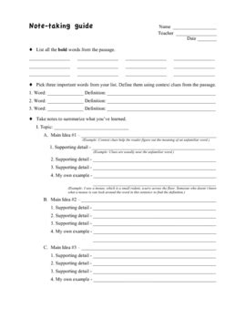 Note Taking Guide に対する画像結果