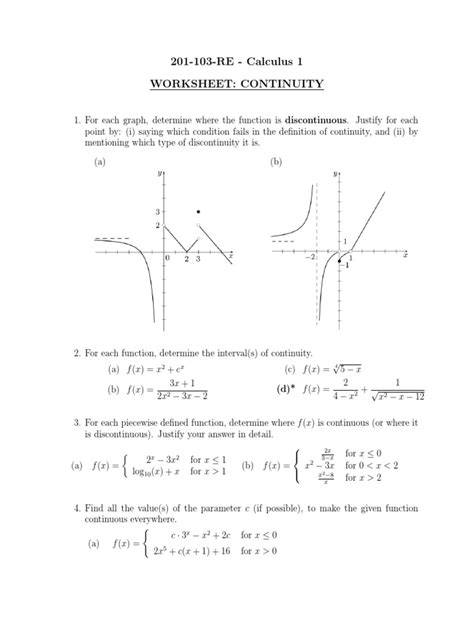 Image result for Continuous Function Worksheet